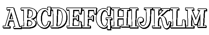 Big Tickle Shadow Regular Font UPPERCASE