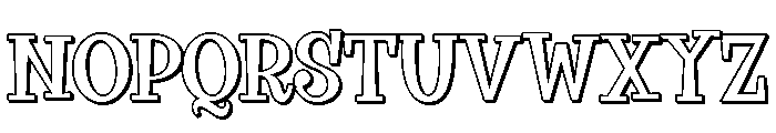 Big Tickle Shadow Regular Font UPPERCASE