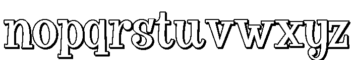 Big Tickle Shadow Regular Font LOWERCASE