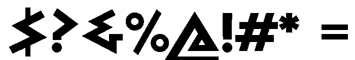 Bill Display Heavy Font OTHER CHARS