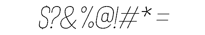 Bison Light Italic Font OTHER CHARS