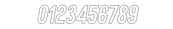 Bison Outline Bold Italic Font OTHER CHARS