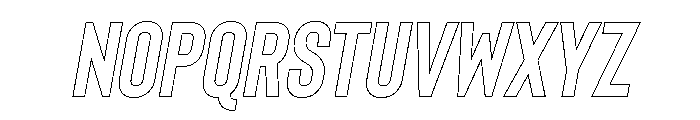 Bison Outline Bold Italic Font UPPERCASE