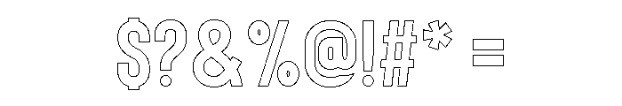 Bison Outline Bold Font OTHER CHARS