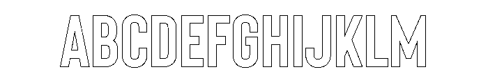 Bison Outline Bold Font UPPERCASE