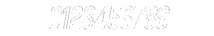 Bison Outline Italic Font OTHER CHARS