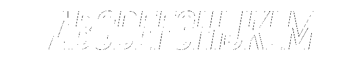Bison Outline Italic Font UPPERCASE