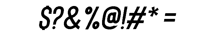 Bison Regular Italic Font OTHER CHARS