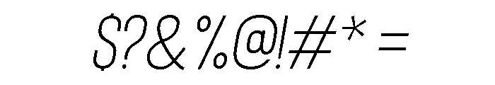 Bison Semi Light Italic Font OTHER CHARS