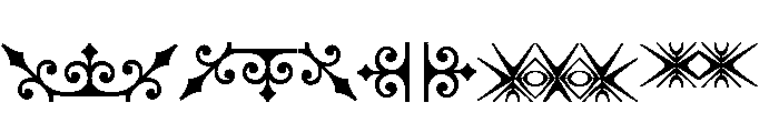 Bixler Ornaments Two Font UPPERCASE