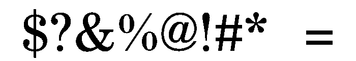BJCree 500 Font OTHER CHARS