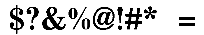 BJCree 700 Font OTHER CHARS
