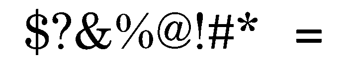 BJCree Regular Font OTHER CHARS