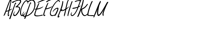 Bjarne Handwriting Regular Font UPPERCASE