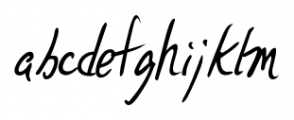 Bjarne Handwriting Regular Font LOWERCASE