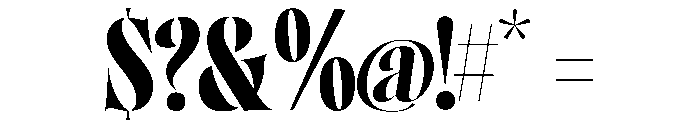 Blaacck Extra Bold Font OTHER CHARS