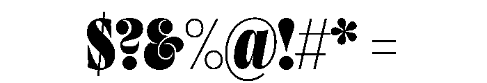 Blaacck Poster Font OTHER CHARS