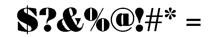 Blaacck Regular Font OTHER CHARS