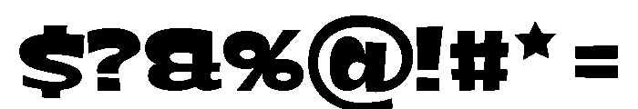 Black Pack Variable Regular Font OTHER CHARS