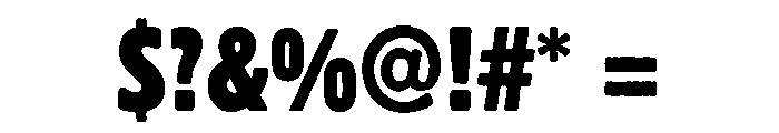 Block W1G Condensed Font OTHER CHARS