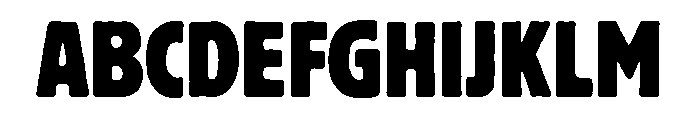 Block W1G Condensed Font UPPERCASE