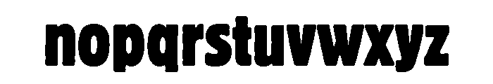 Block W1G Condensed Font LOWERCASE