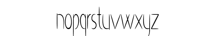 Blackwood-CondensedRegular Font LOWERCASE