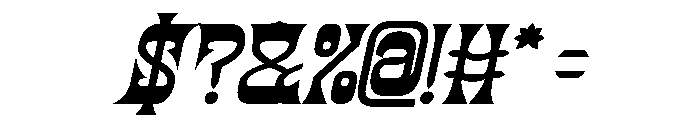 BLACK DRAGON Bold Italic Font OTHER CHARS