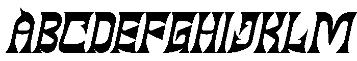 BLACK DRAGON Bold Italic Font UPPERCASE