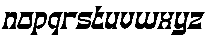 BLACK DRAGON Bold Italic Font LOWERCASE