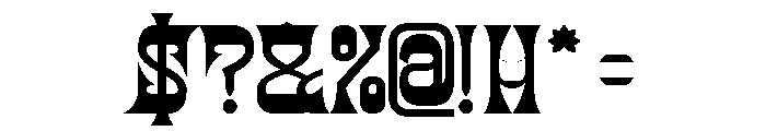 BLACK DRAGON Bold Font OTHER CHARS