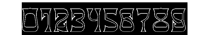 BLACK DRAGON-Hollow-Inverse Font OTHER CHARS
