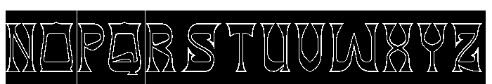 BLACK DRAGON-Hollow-Inverse Font UPPERCASE