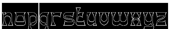 BLACK DRAGON-Hollow-Inverse Font LOWERCASE