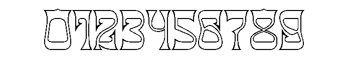BLACK DRAGON-Hollow Font OTHER CHARS