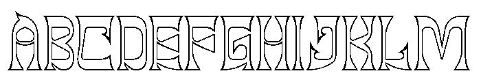 BLACK DRAGON-Hollow Font UPPERCASE