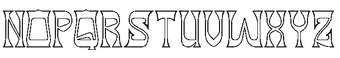BLACK DRAGON-Hollow Font UPPERCASE