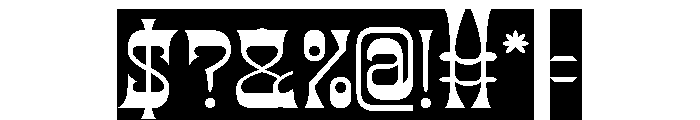 BLACK DRAGON-Inverse Font OTHER CHARS
