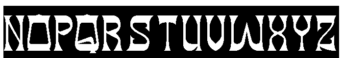 BLACK DRAGON-Inverse Font UPPERCASE
