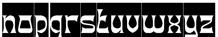 BLACK DRAGON-Inverse Font LOWERCASE