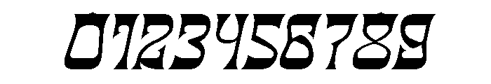 BLACK DRAGON Italic Font OTHER CHARS