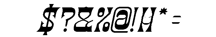 BLACK DRAGON Italic Font OTHER CHARS