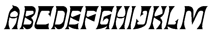 BLACK DRAGON Italic Font UPPERCASE