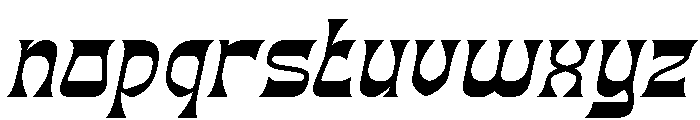 BLACK DRAGON Italic Font LOWERCASE