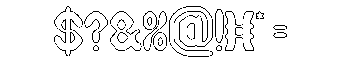 BLACKSMITH-Hollow Font OTHER CHARS