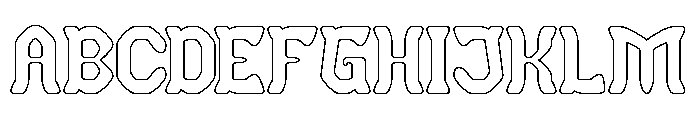 BLACKSMITH-Hollow Font UPPERCASE