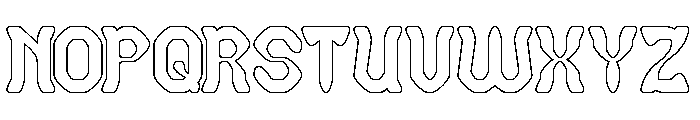 BLACKSMITH-Hollow Font UPPERCASE