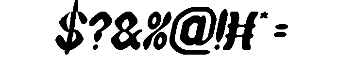BLACKSMITH Italic Font OTHER CHARS