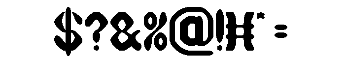 BLACKSMITH Font OTHER CHARS