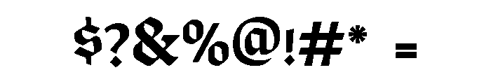 BLACKWARD Font OTHER CHARS